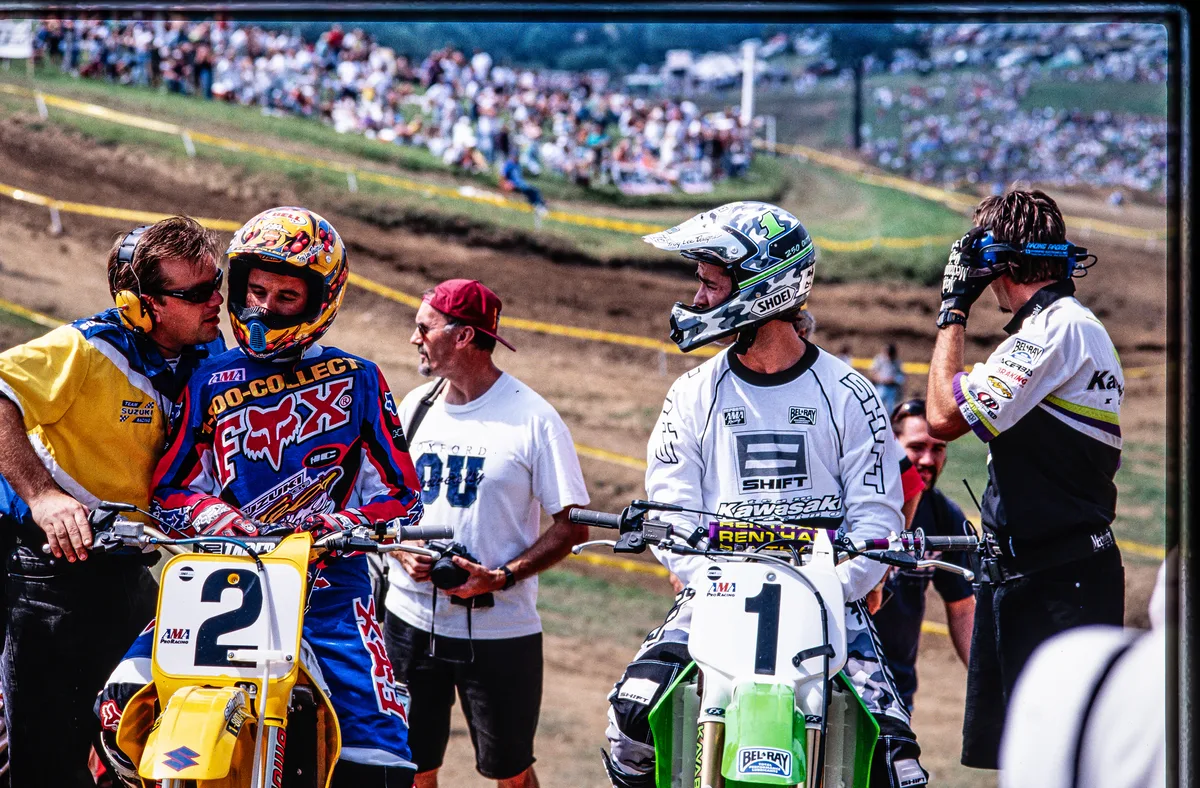 Riders staged on the start line